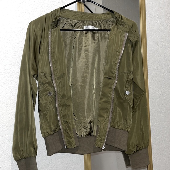 Jackets & Blazers - Olive Green Bomber Jacket